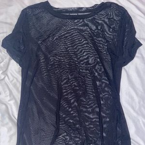 sheer black swim suit cover up